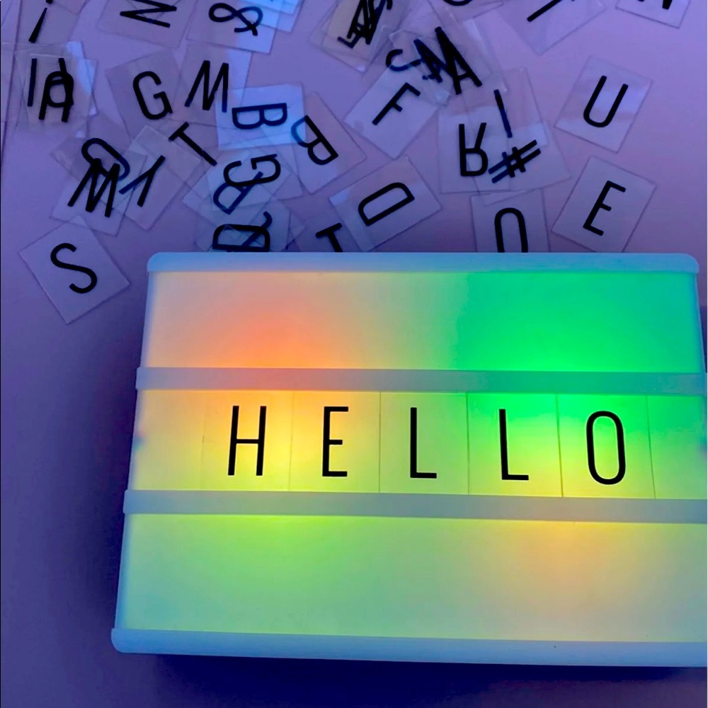 Color changing light up letter box